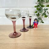 Set of 3 stemmed glasses