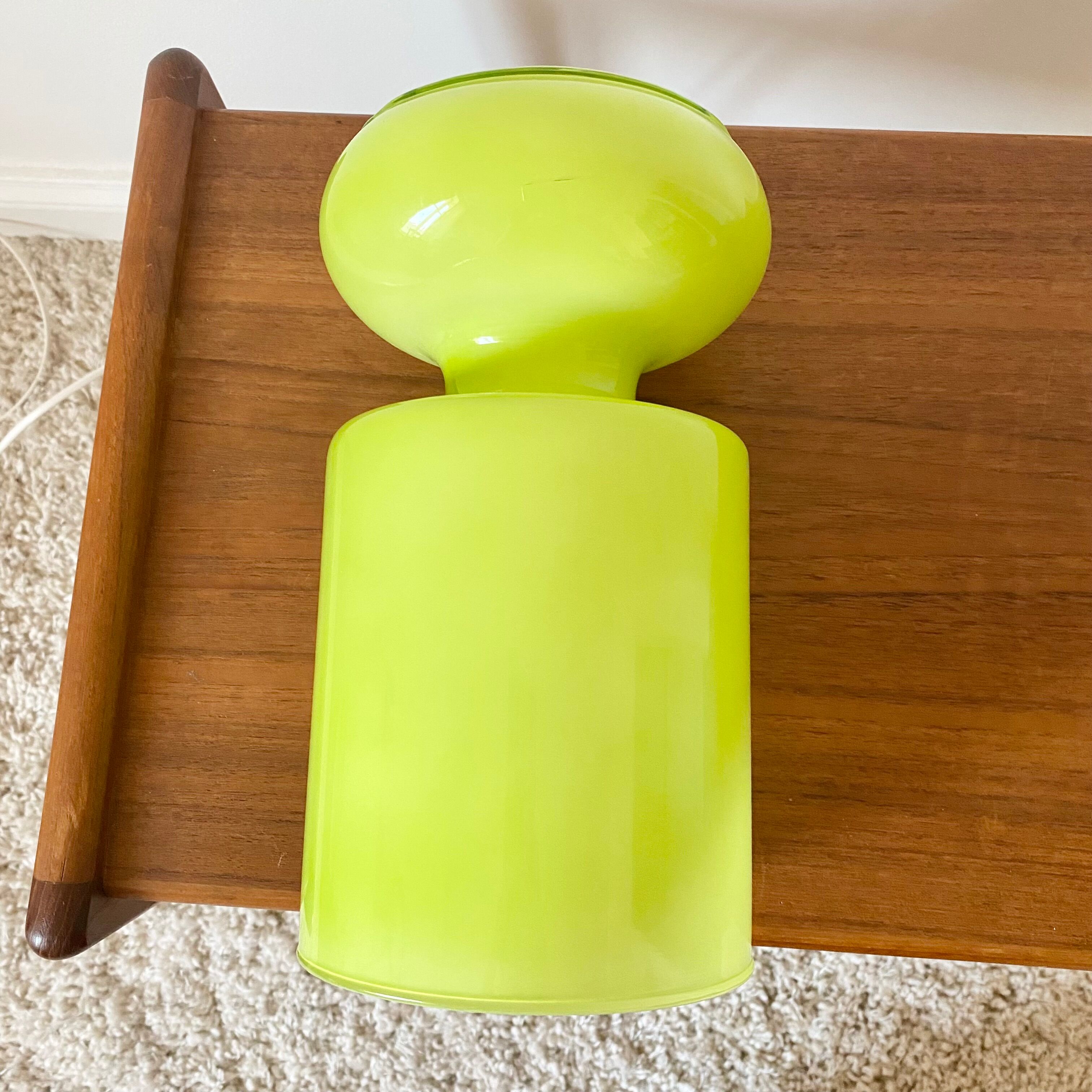 Blown glass mushroom lamp