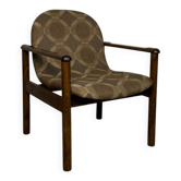 Fauteuil vintage en bois – design années 70