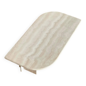 Vintage Roche Bobois travertine coffee table from the 70s