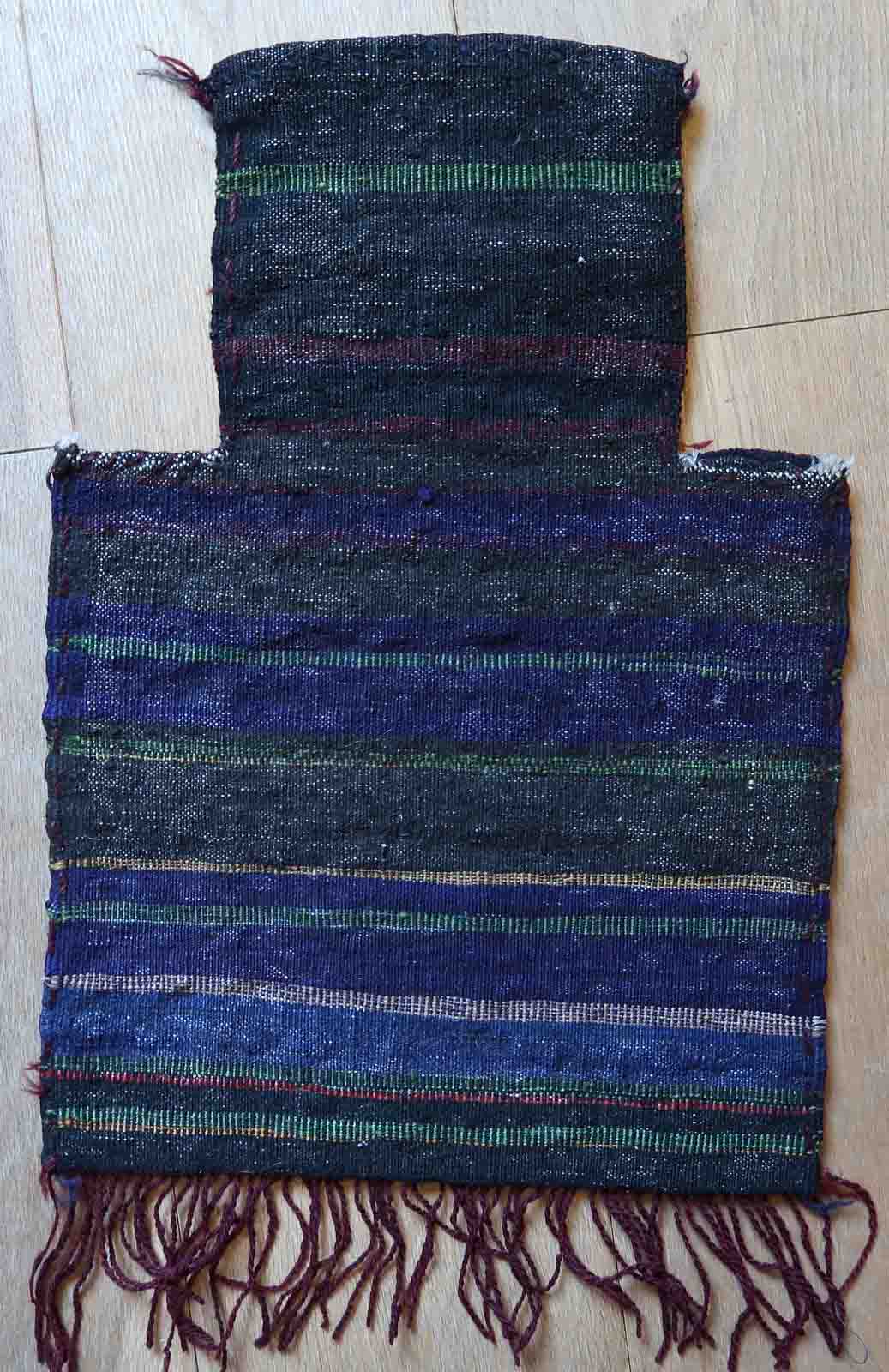 Vintage afghan Baluch handmade carpet, 1970s, 35cm x 50cm