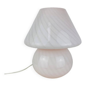 Lampe champignon rose, - verre