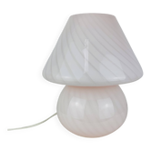 Pink mushroom lamp, Murano glass, vintage