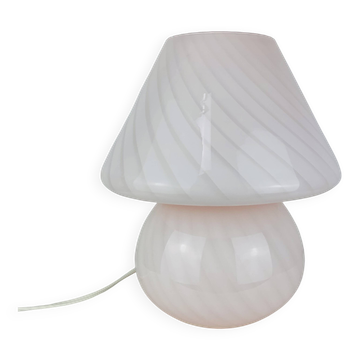 Pink mushroom lamp, Murano glass, vintage