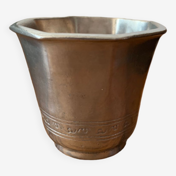 Tin whisky cup