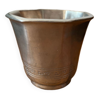 Tin whisky cup