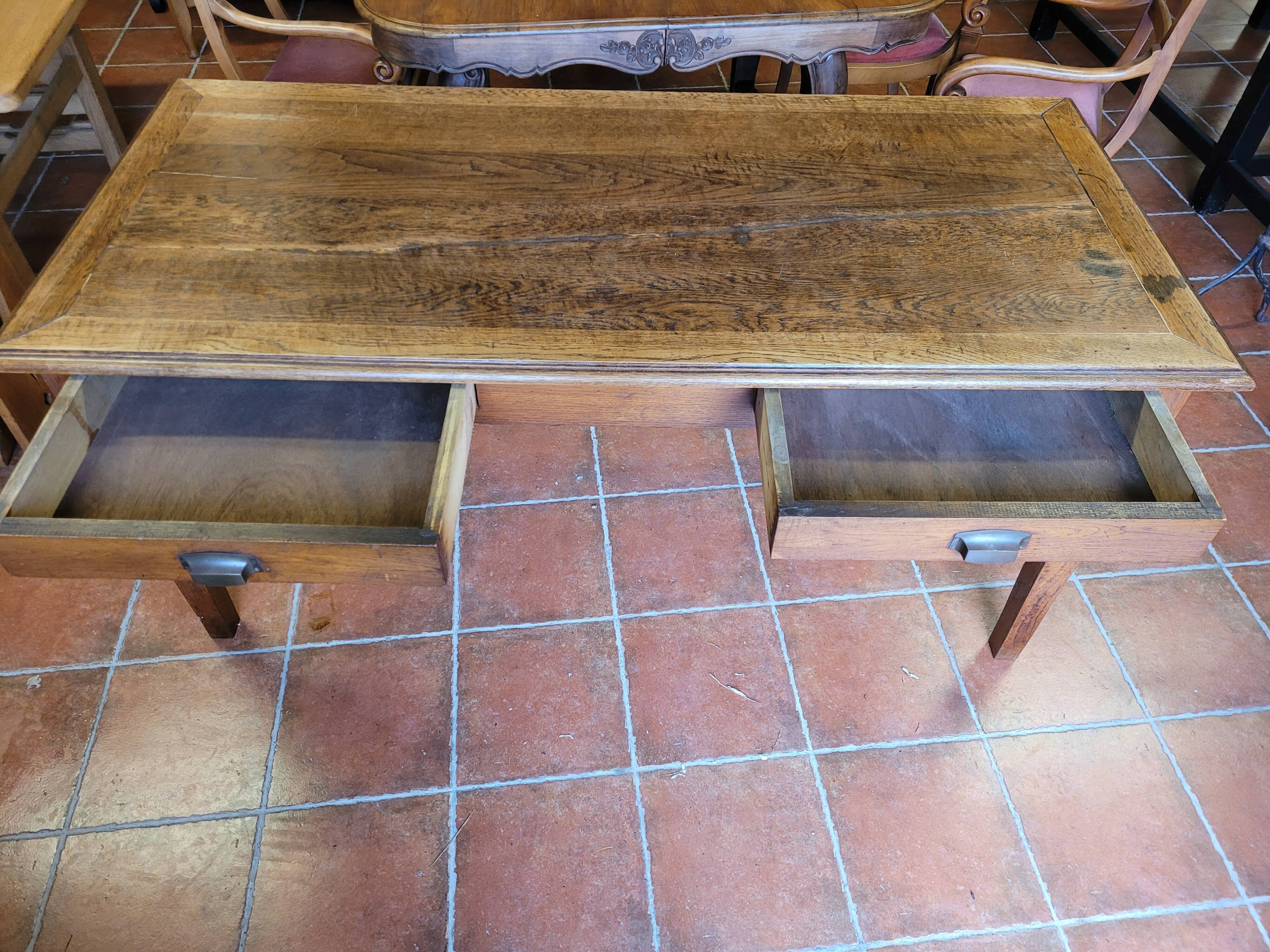 Antique oak farmhouse table