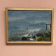 Huile sur toile originale "Rivière" par Lars Herder vintage et encadrée 37×28cm