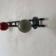 Vintage wooden coat rack balls