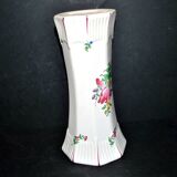 Octagonal ceramic vase KG LUNEVILLE Hand-painted floral street lamp decor