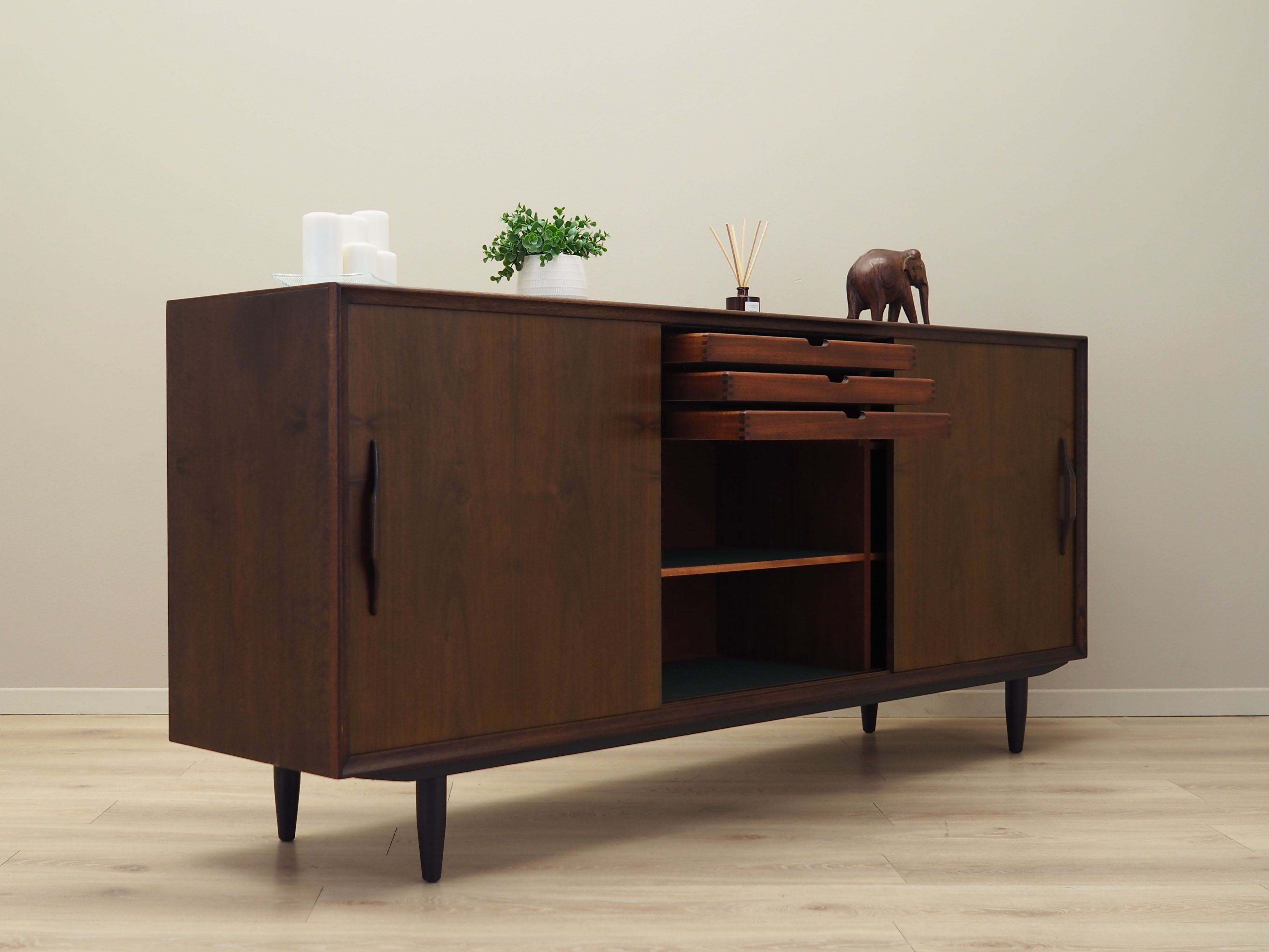 Walnut sideboard, danish design, 1960s, production : denmark