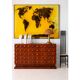 Italian Brutalist Hand-Carved Oak Wood Sideboard with Sculptural Studded Do