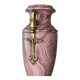 Paire d’urnes en marbre rose et bronzes dorés