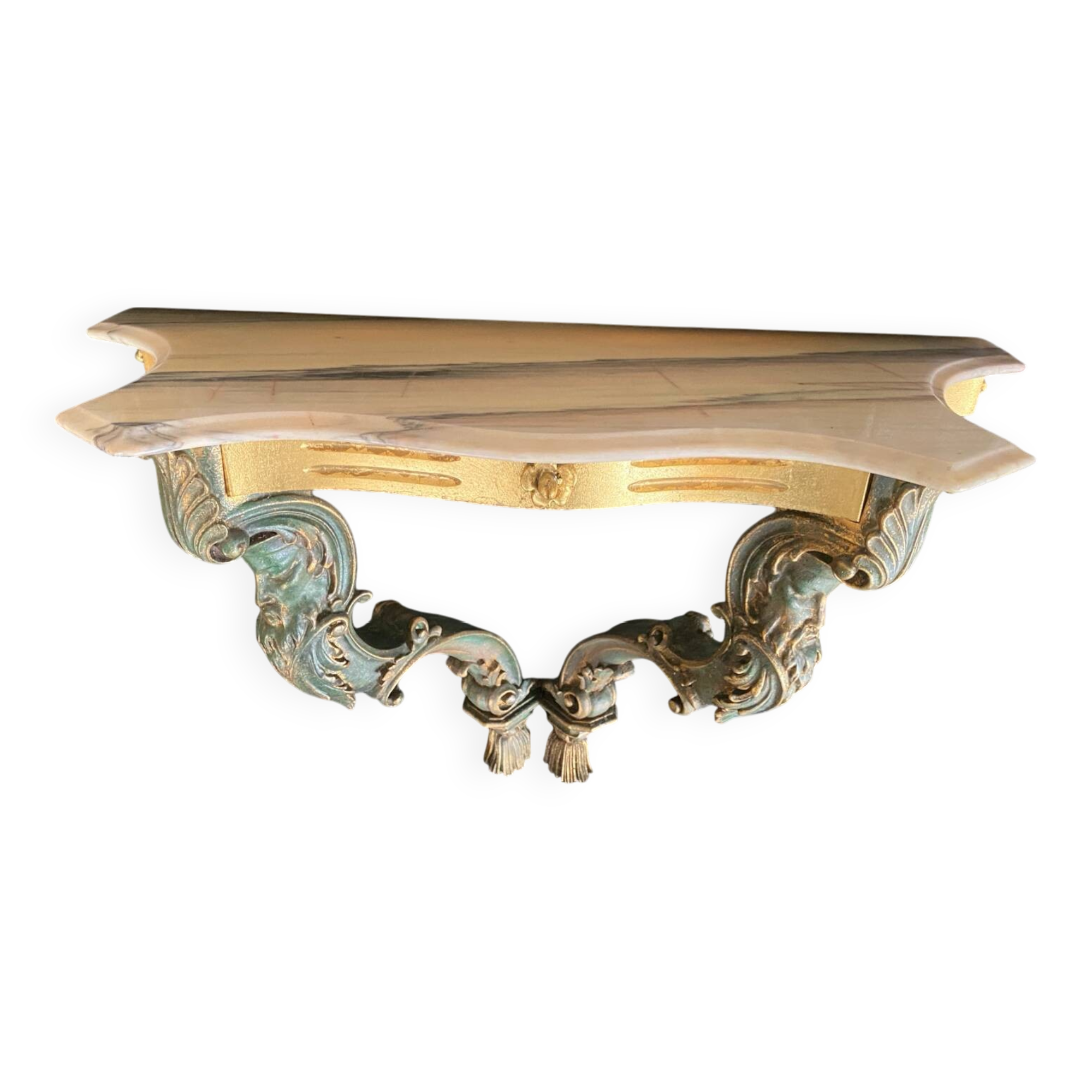 Very beautiful marble and gilded wood console.