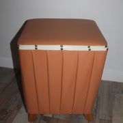 Pouf coffre en skai des années 60