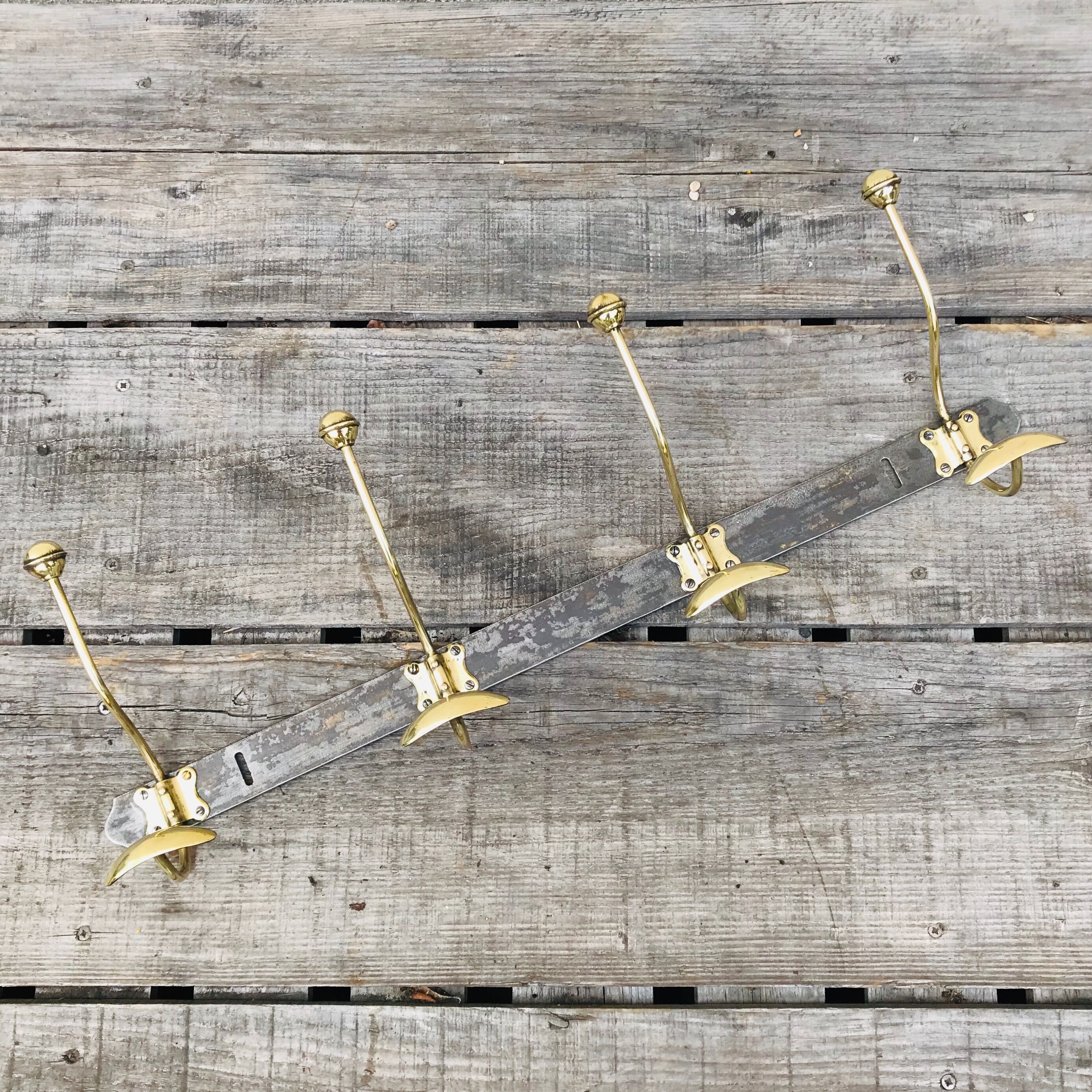 Beautiful 1900 brass and steel wall pad