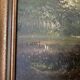 Oil on canvas forest landscape by L. Henry Barbizon early 20th century