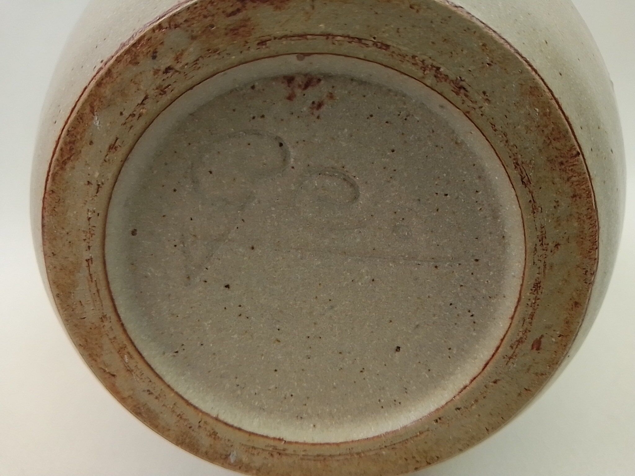 Speckled brown ceramic vase 15.5cm