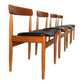 Lot de 4 chaises danoises en teck