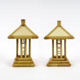Set of 2 bamboo table lamps 1960s