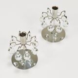 Pair of candlesticks "Lights of Vienna" J.L. Lobmeyr, faceted Swarovski crystals