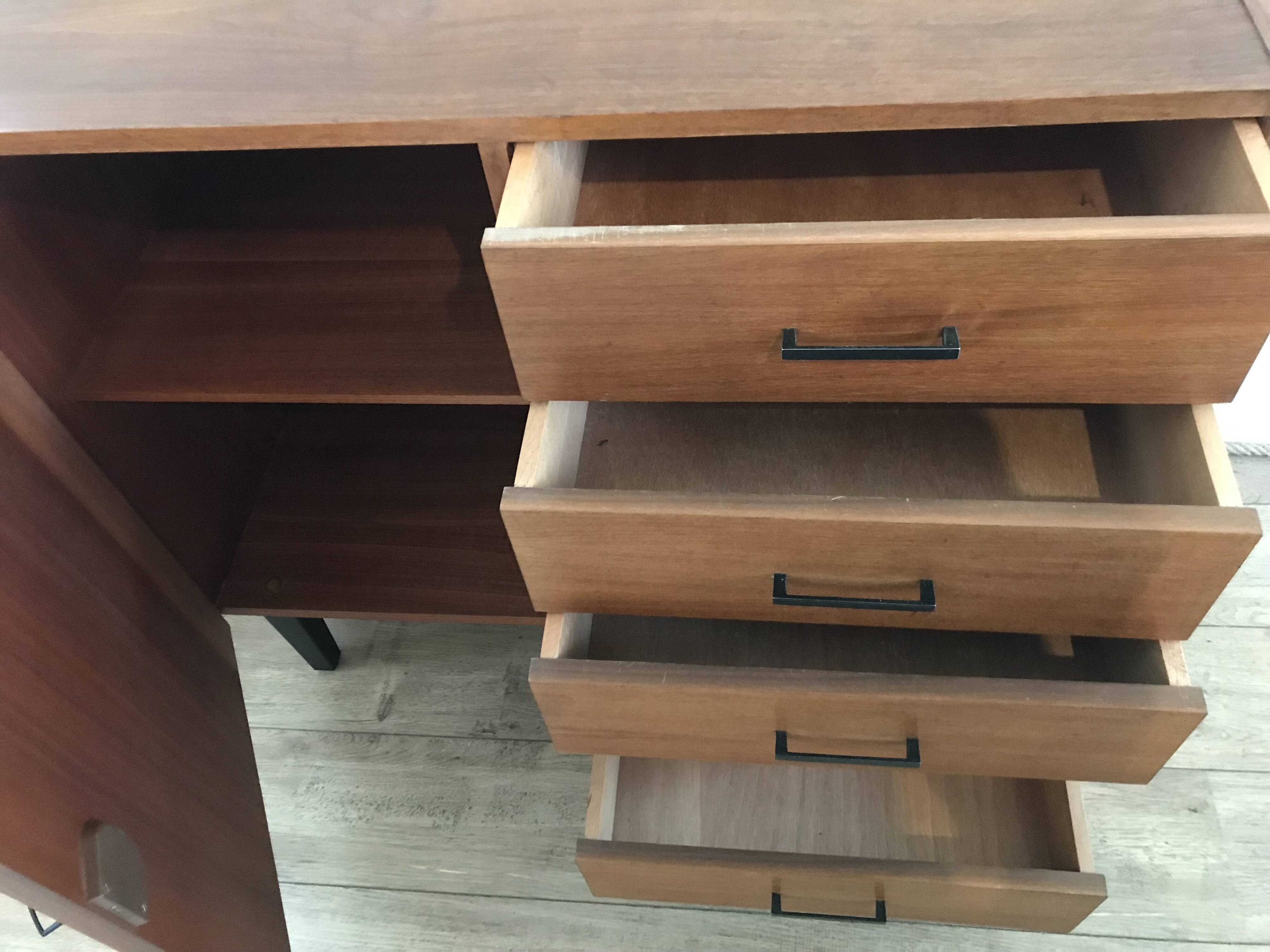 Vintage storage unit 1 door 5 drawers