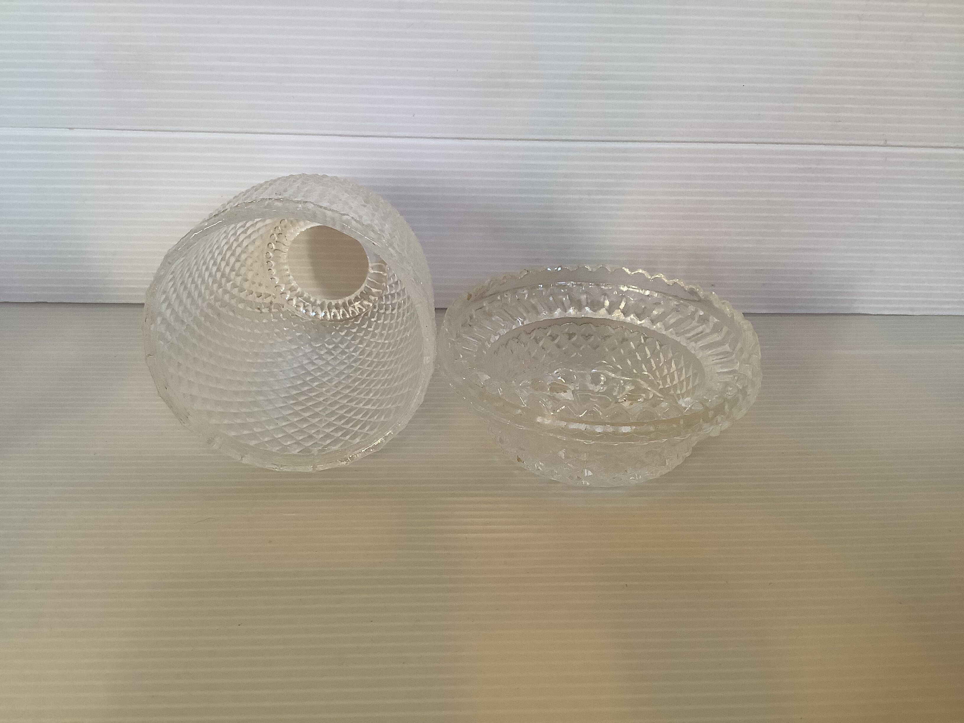 Pair of diamond glass photophores