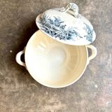 Lunéville tureen in iron clay, “Pheasants” service