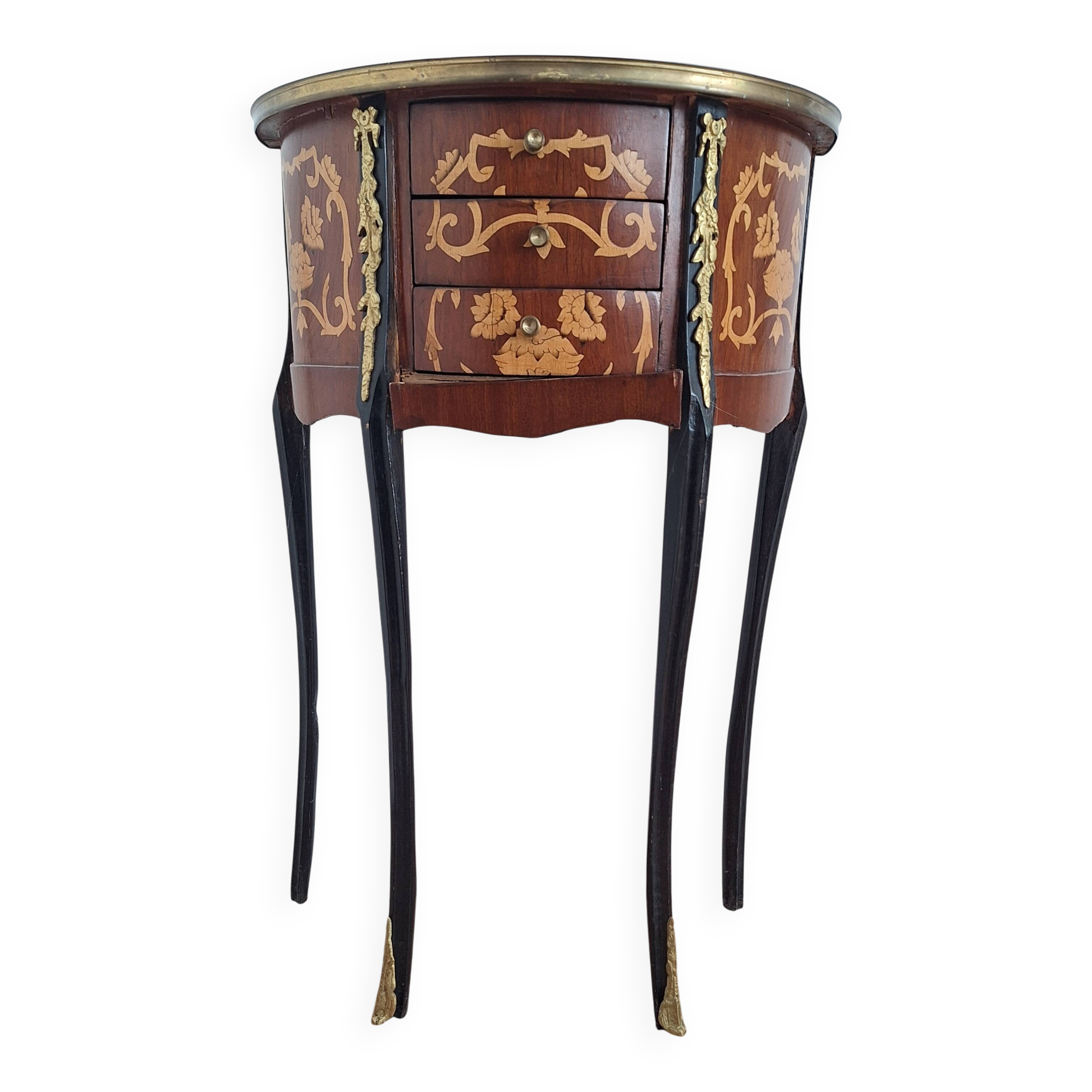 Louis XV style demi-lune consoles