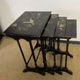 Set of 4 wooden nesting tables, Napoleon III