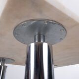 Wolfgang C.R. Mezger Marble on steel coffee table 1980s