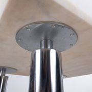 Wolfgang C.R. Mezger Marble on steel coffee table 1980s