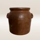 Pot à graisse en grès brun brut