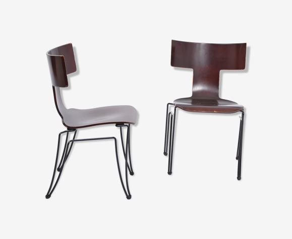 Paire de chaises Anziano vintage par John Hutton pour Donghia