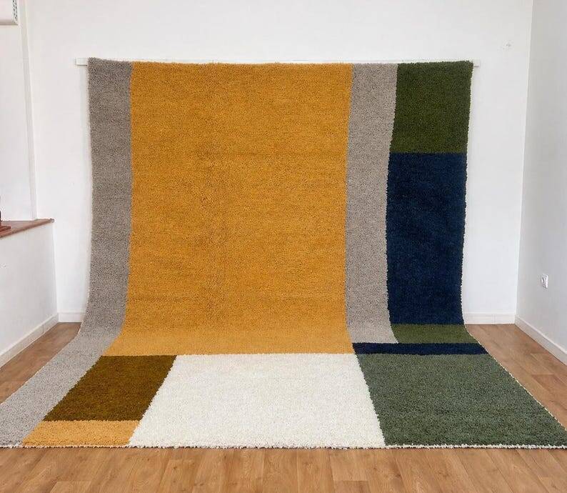 Large handmade Berber rug 400cm x 300cm