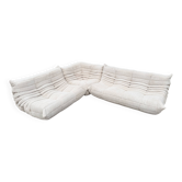 Ligne Roset Togo 3 places, 2 places et d'angle en velours côtelé beige