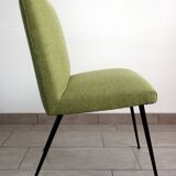 Vintage restored fabric and metal chair from the 50s/60s
