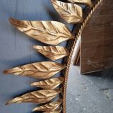 Sun mirror 75 cm gold metal period 1950
