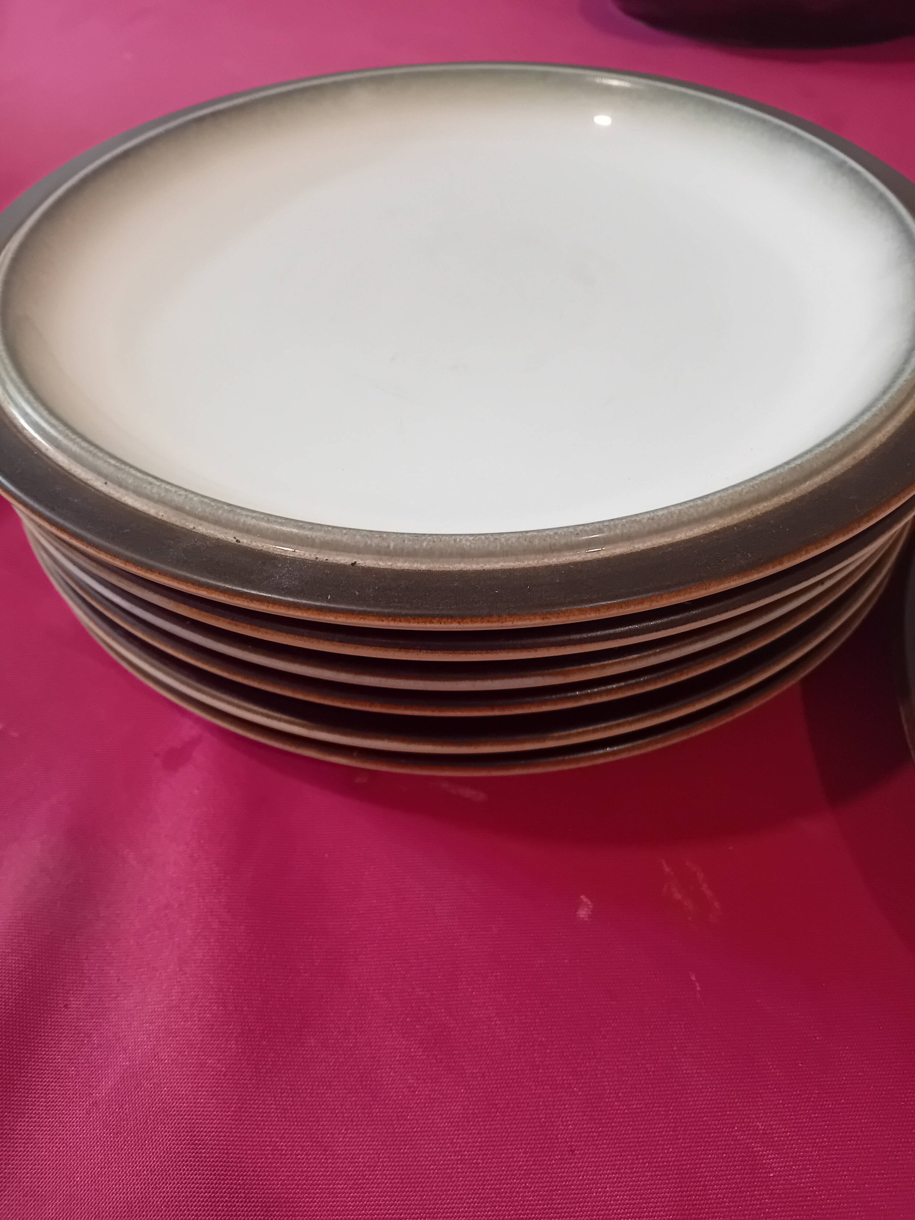 Vintage: Set of 6 Denbry English Dinner Plates