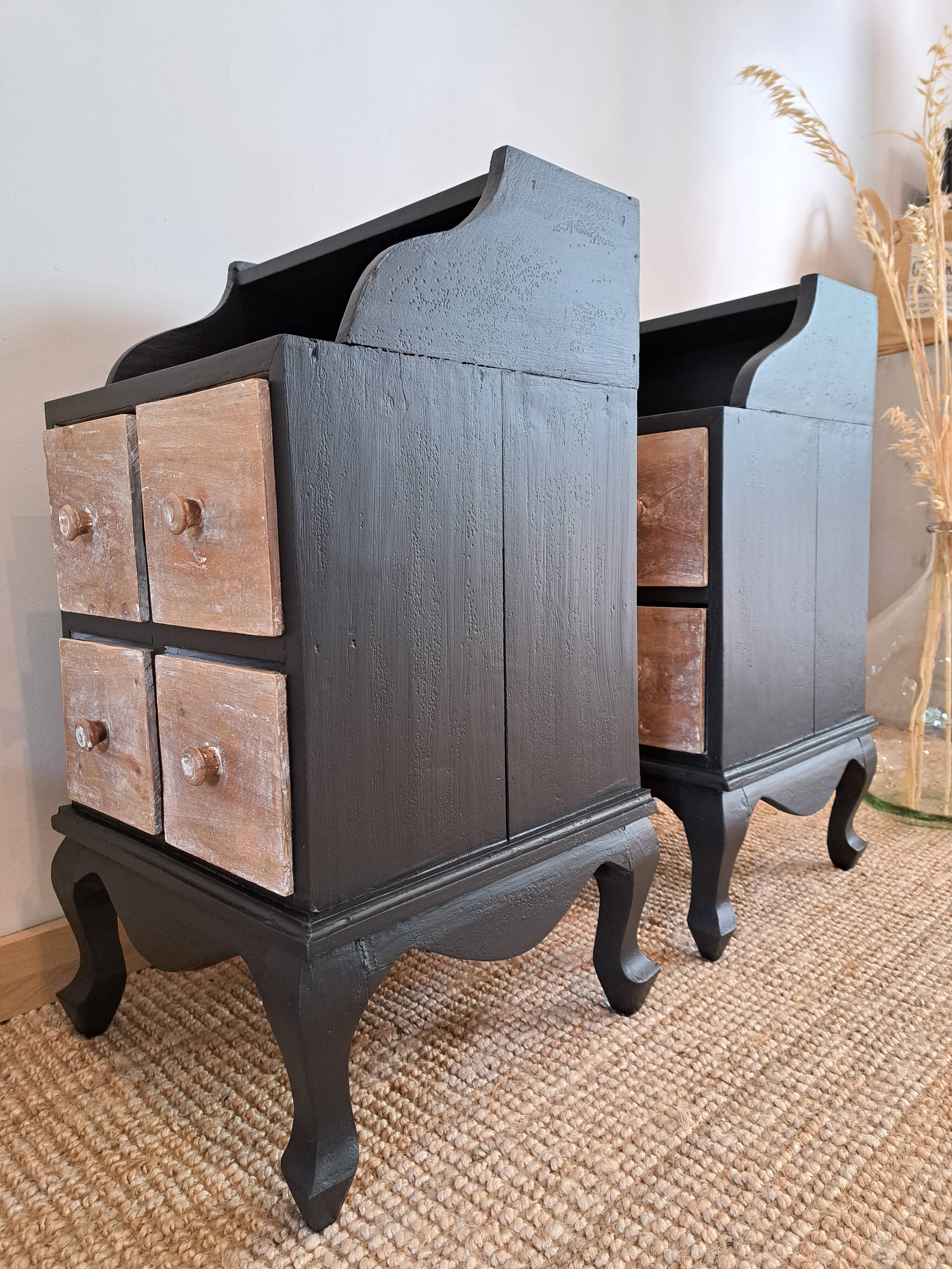Pair of stylish bedside tables