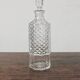 Vintage faceted cut glass round whisky decanter