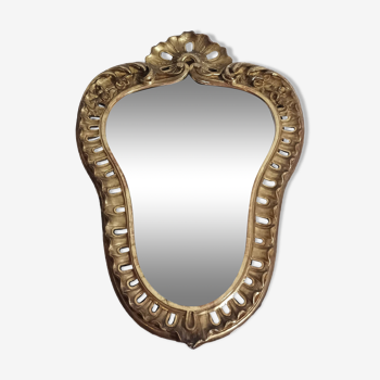 Louis XV style gilded carved wooden mirror