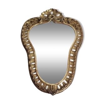 Louis XV style gilded carved wooden mirror