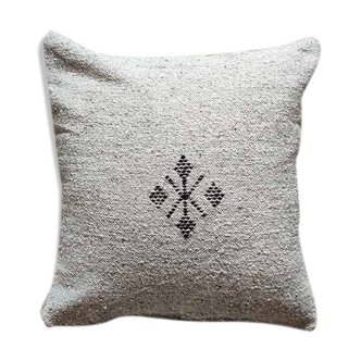 Light grey Moroccan cotton cushion