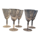 5 antique large glasses for wine/water, cut crystal
