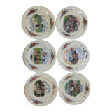6 Small Dinner Plates Diameter 21 Cm Sarreguemines Obernai Loux