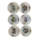 6 Petites Assiettes Plates Diamètre 21 Cm Sarreguemines Obernai Loux
