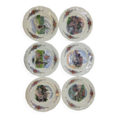 6 Small Dinner Plates Diameter 21 Cm Sarreguemines Obernai Loux