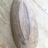 Brutalistic oval wood dish