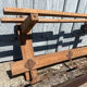 Wall-mounted coat rack in solid wood with shelf